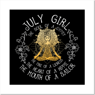 July Girl The Soul of A Gypsy Funny Birthday Posters and Art